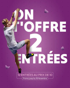 Offre Climb Up C12 : 12 entrées d’escalade au prix de 10 jusqu’au 15 novembre 2026